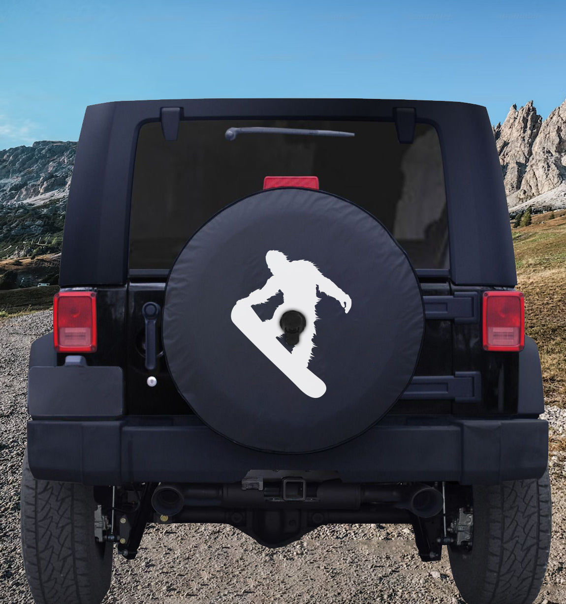 Sasquatch Spare Tire Cover - Snowboarding