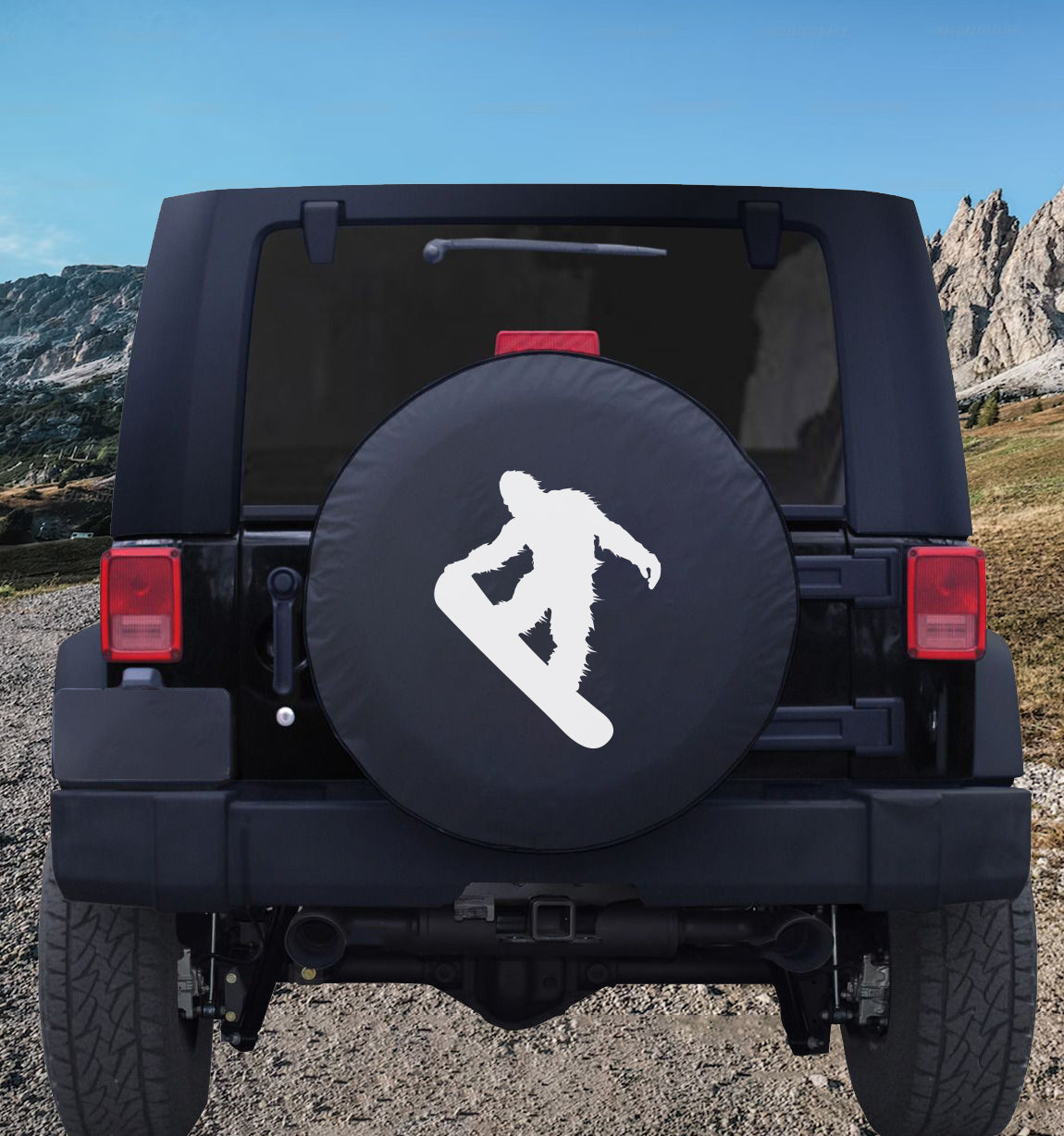 Sasquatch Spare Tire Cover - Snowboarding