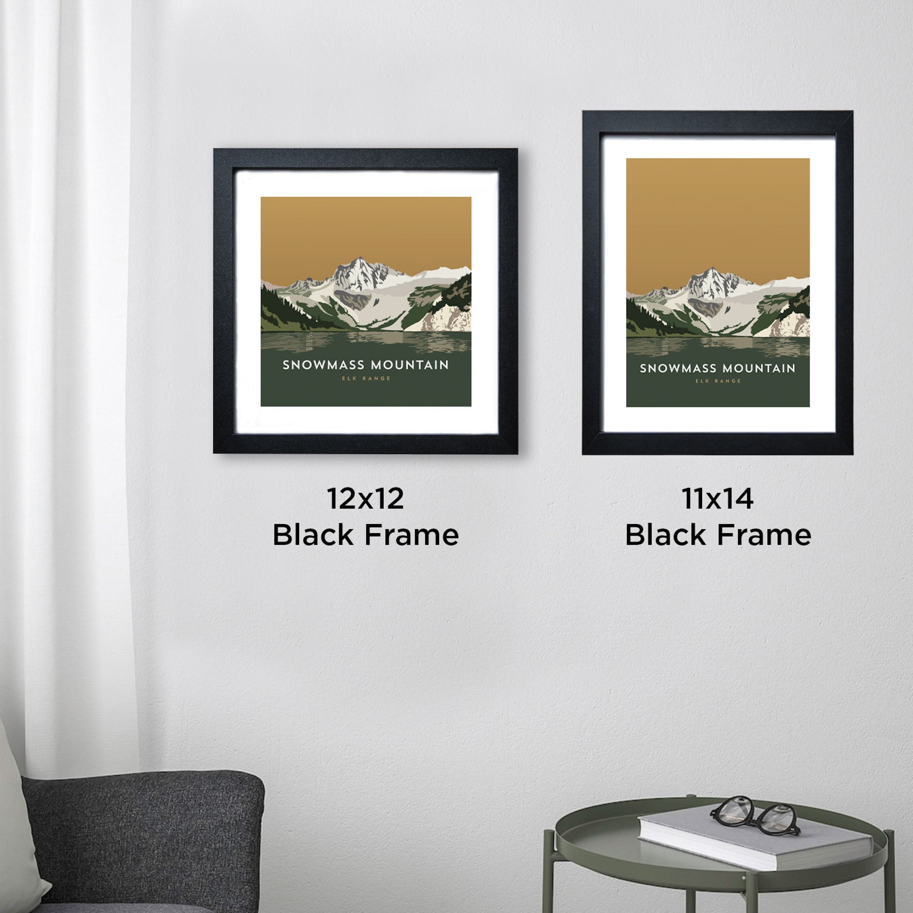Snowmass Mountain Colorado 14er Framed Poster