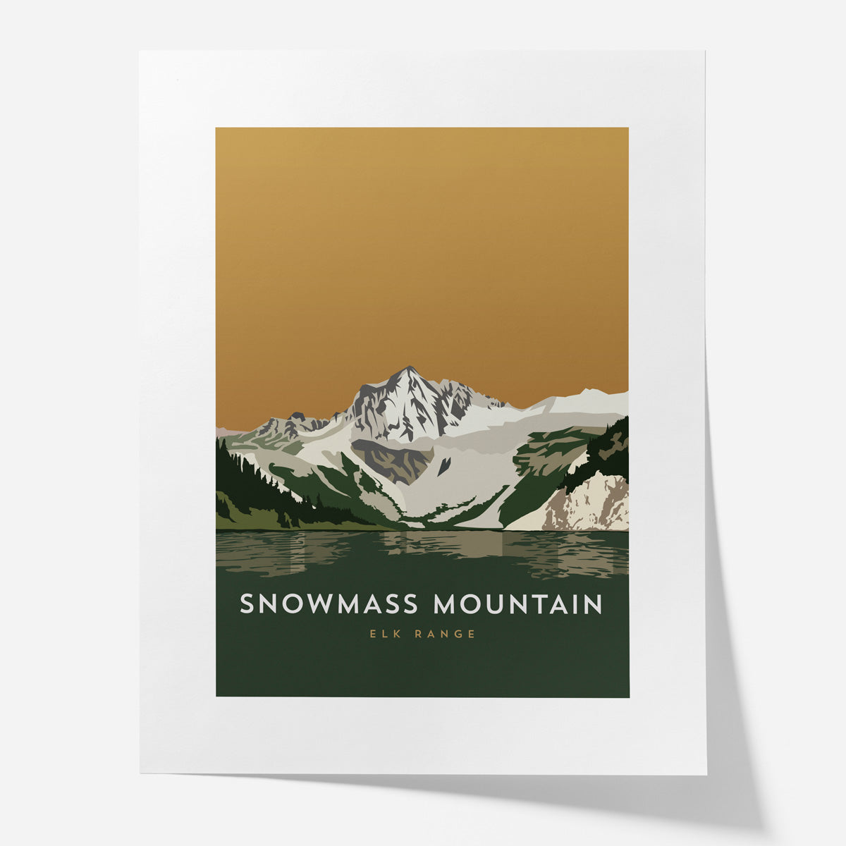 Snowmass Mountain Colorado 14er Poster