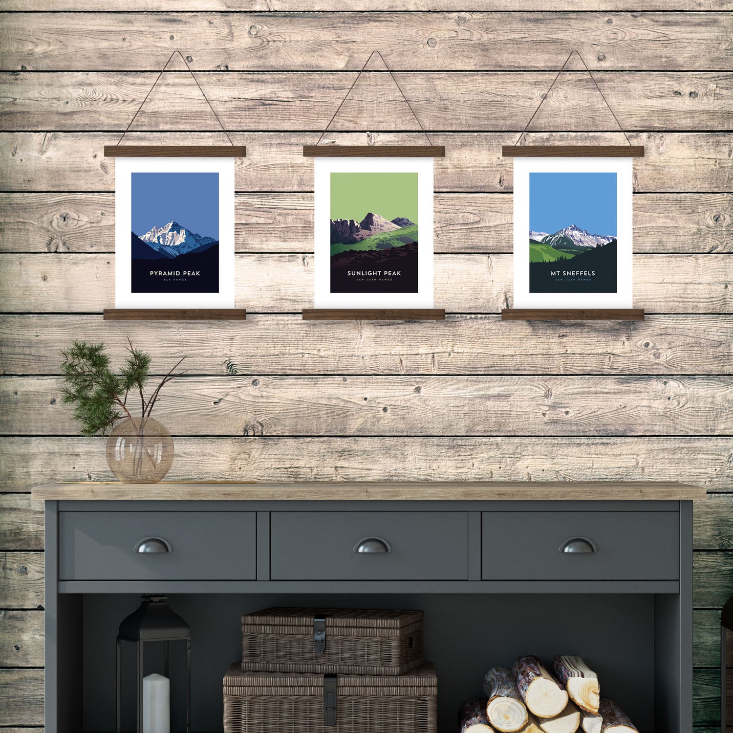 Sunlight Peak Colorado 14er Hanger Framed Poster