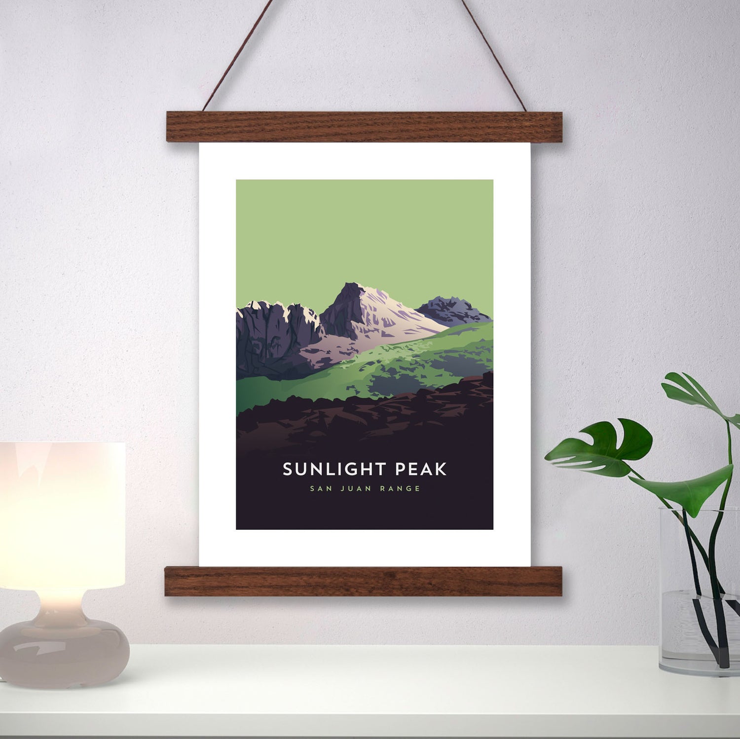 Sunlight Peak Colorado 14er Hanger Framed Poster