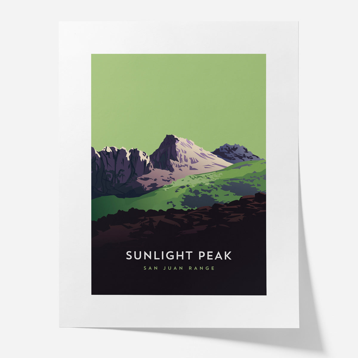 Sunlight Peak Colorado 14er Poster