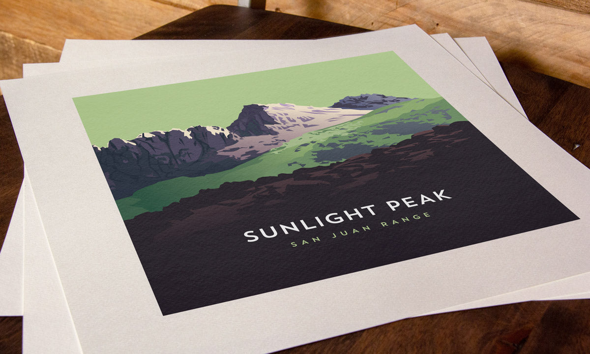 Sunlight Peak 14er Art Print