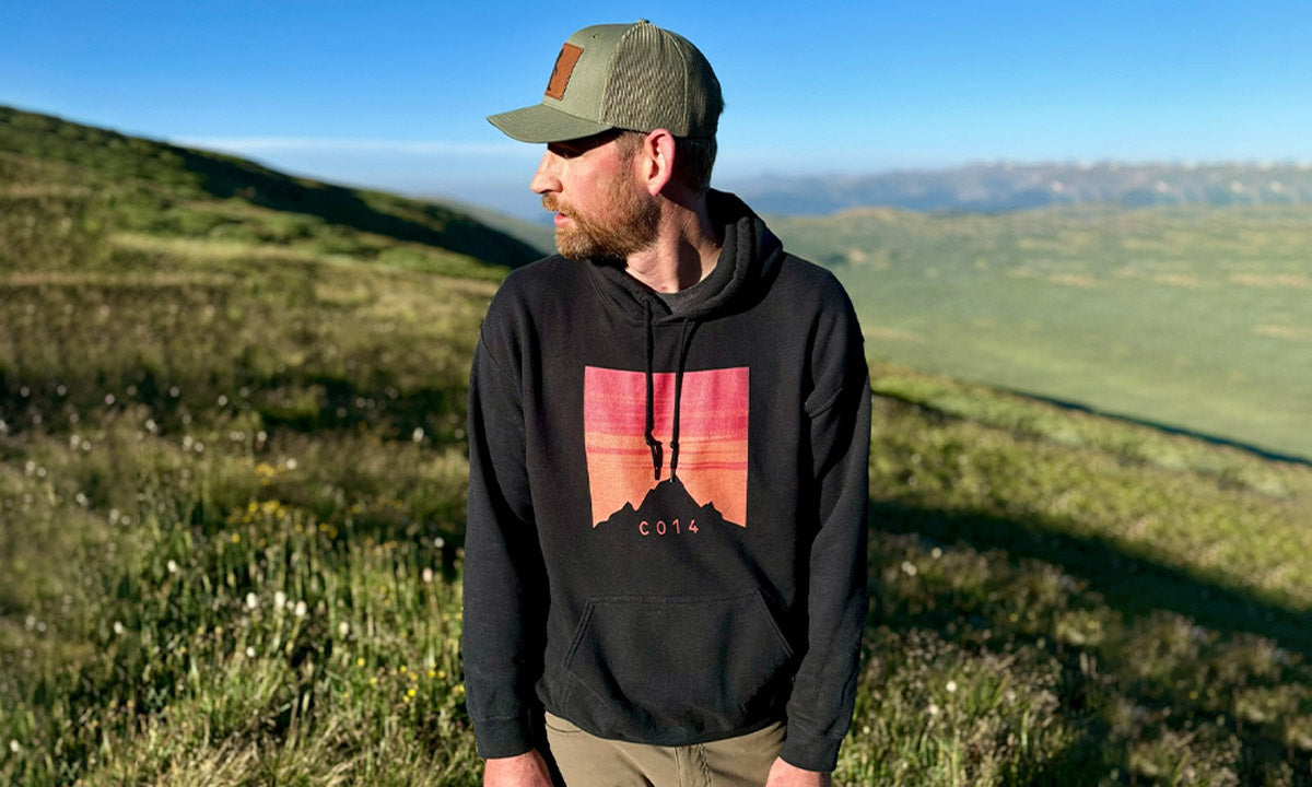 Colorado 14er Sunset Hoodie Black