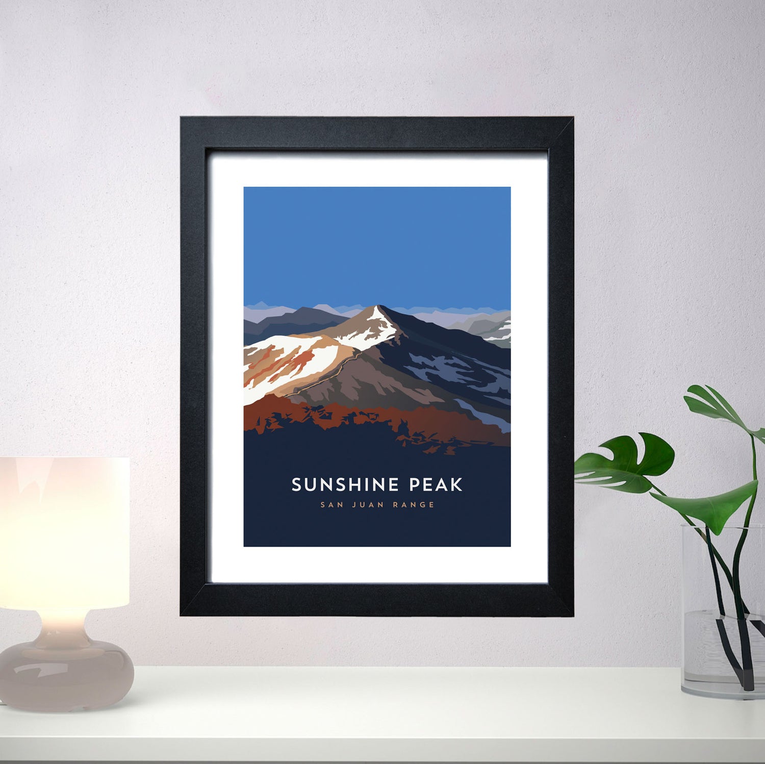 Sunshine Peak Colorado 14er Framed Poster