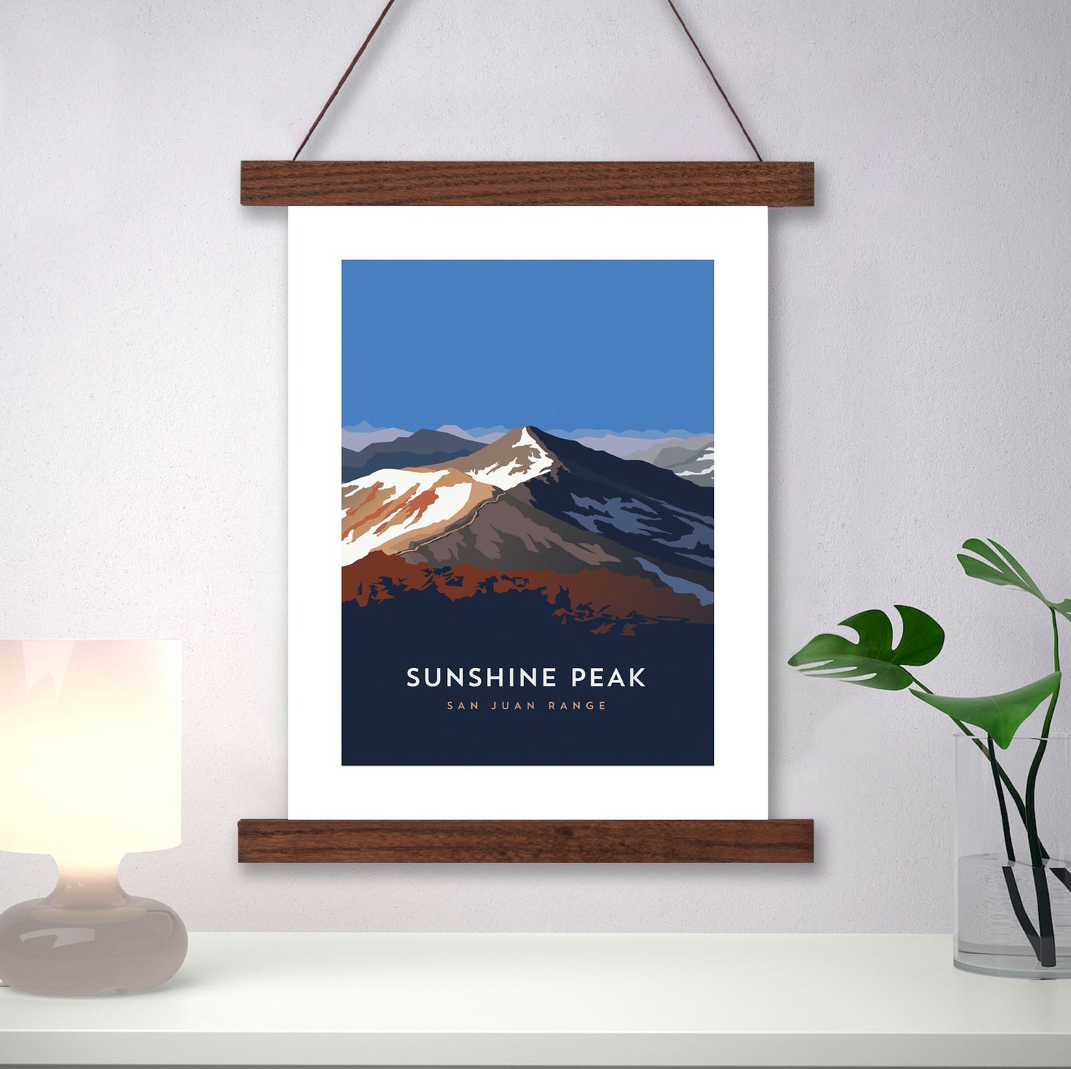 Sunshine Peak Colorado 14er Hanger Frame Poster