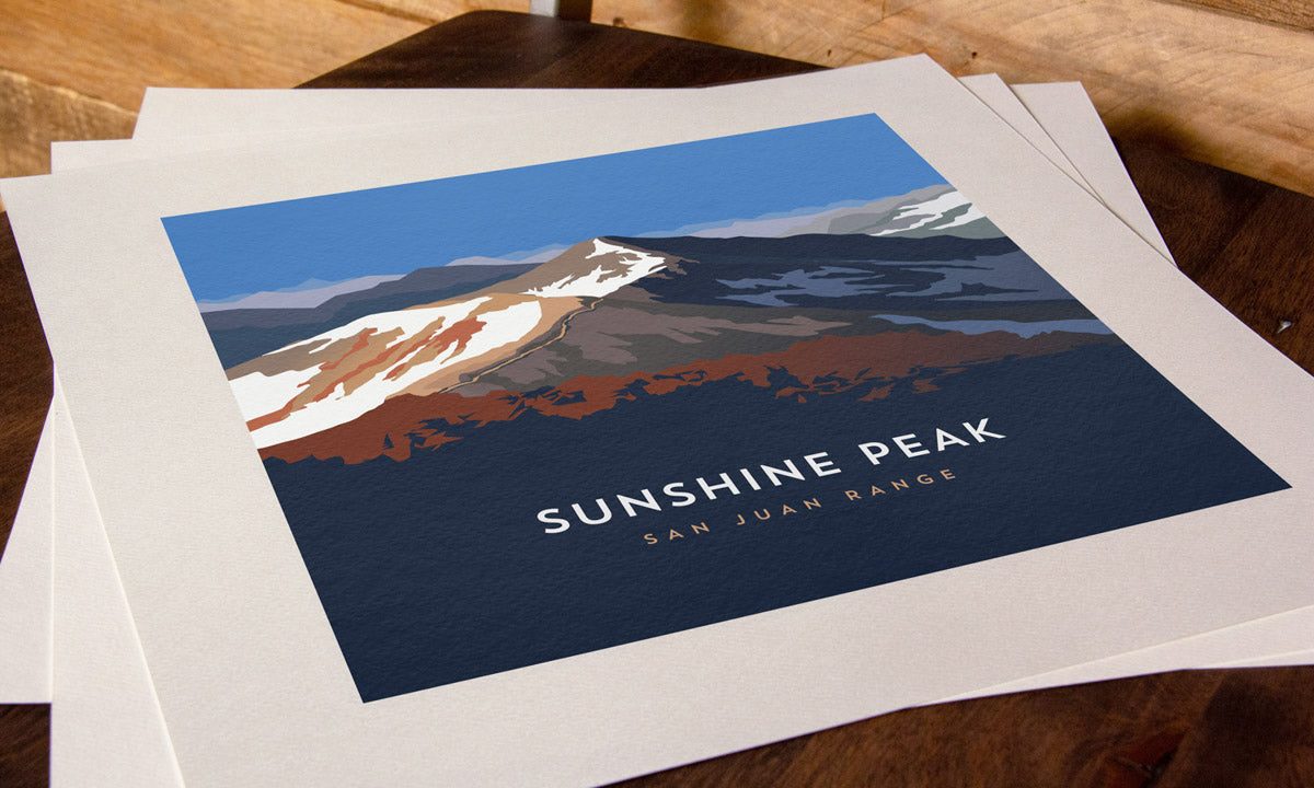 Sunshine Peak Colorado 14er Art Print