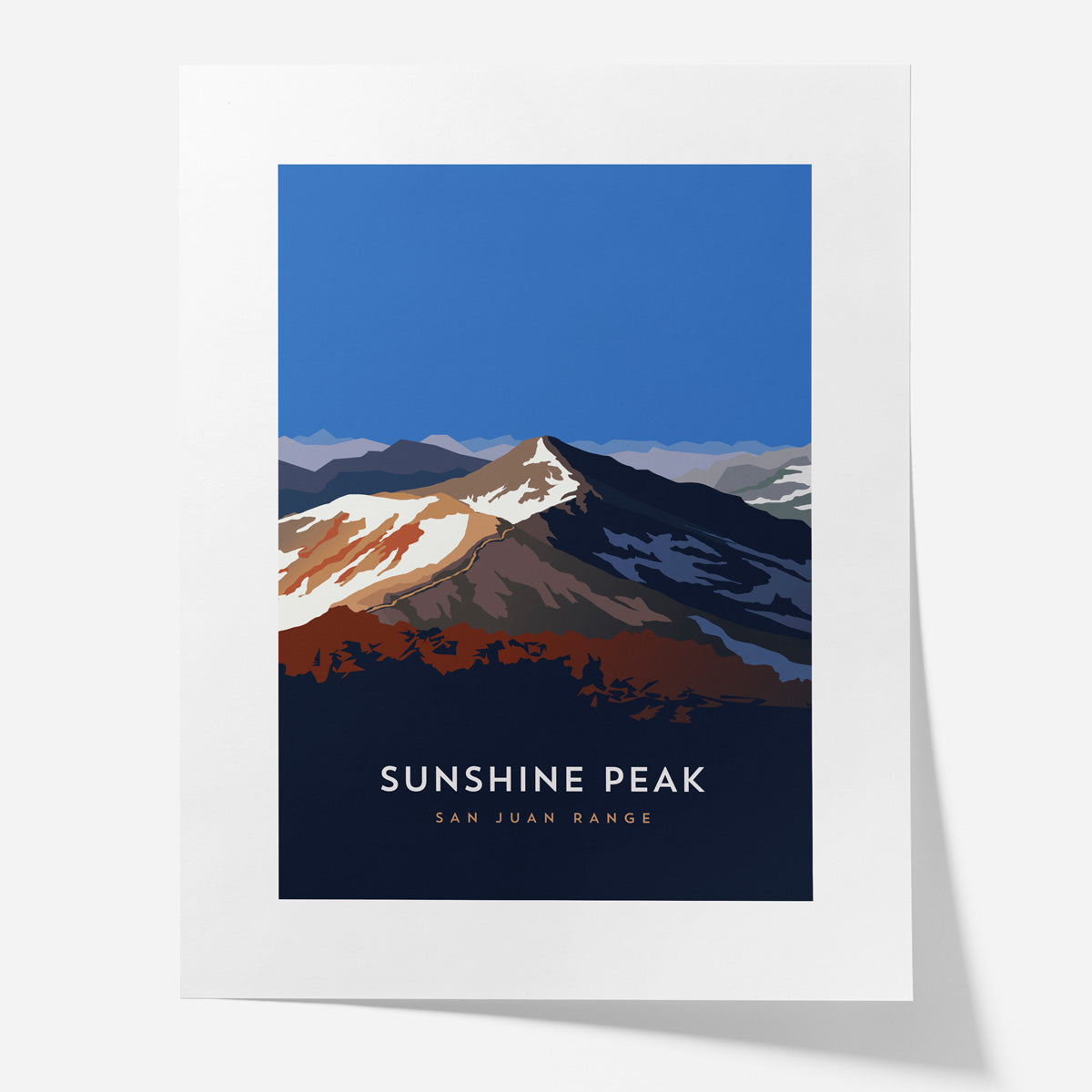 Sunshine Peak Colorado 14er Poster