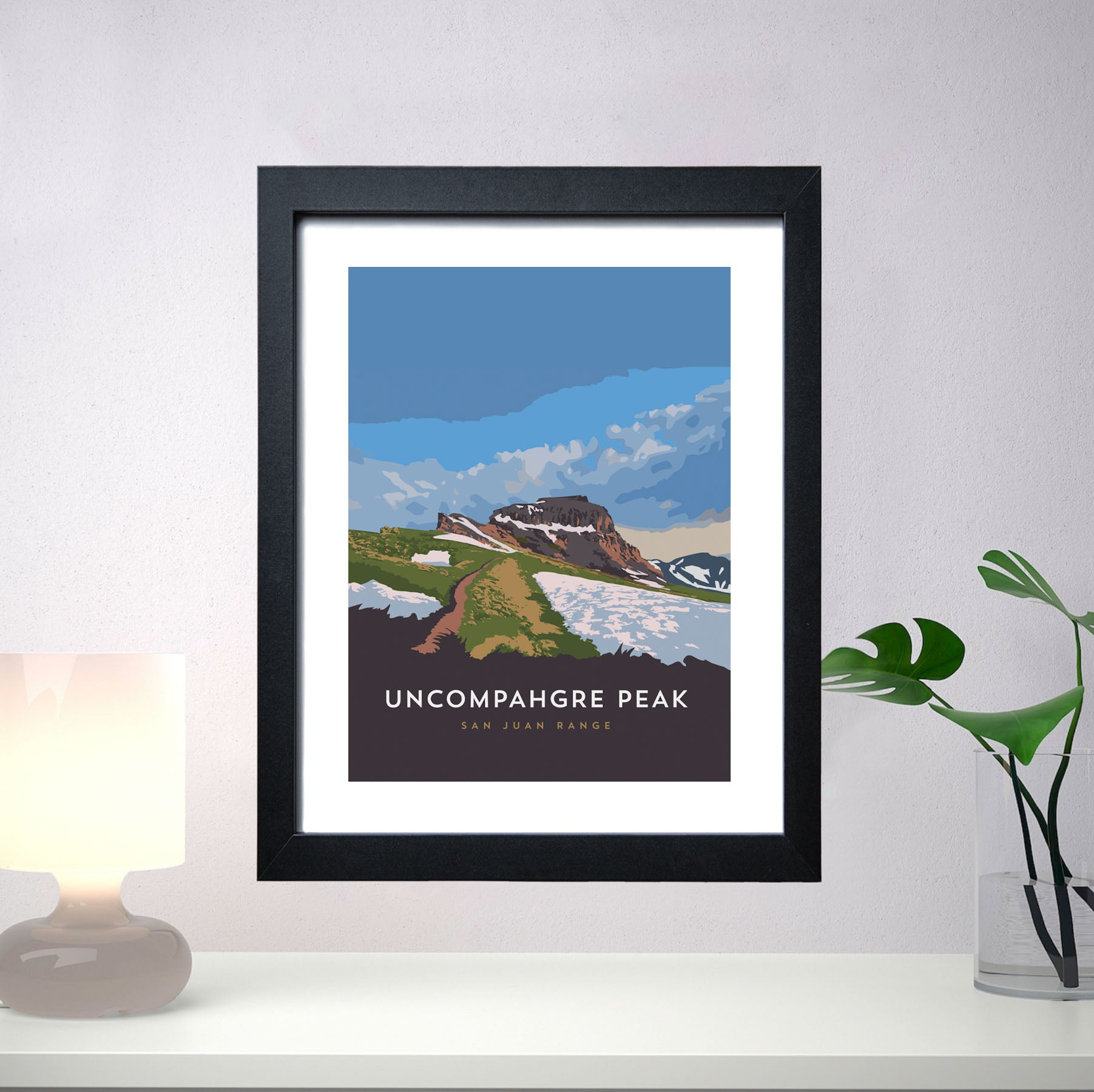 Uncompahgre Peak Colorado 14er Framed Poster