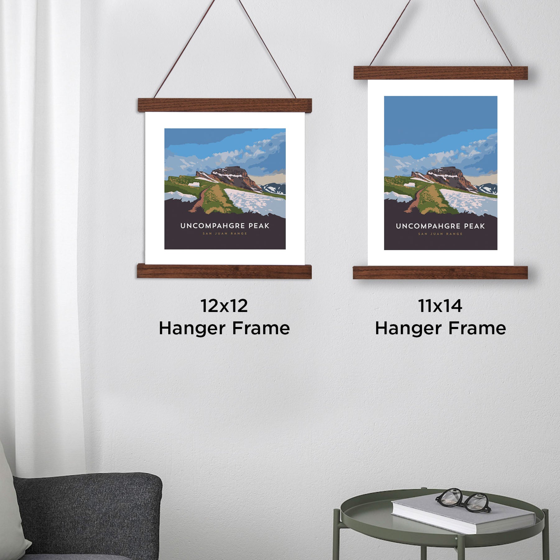 Uncompahgre Peak Colorado 14er Hanger Frame Poster