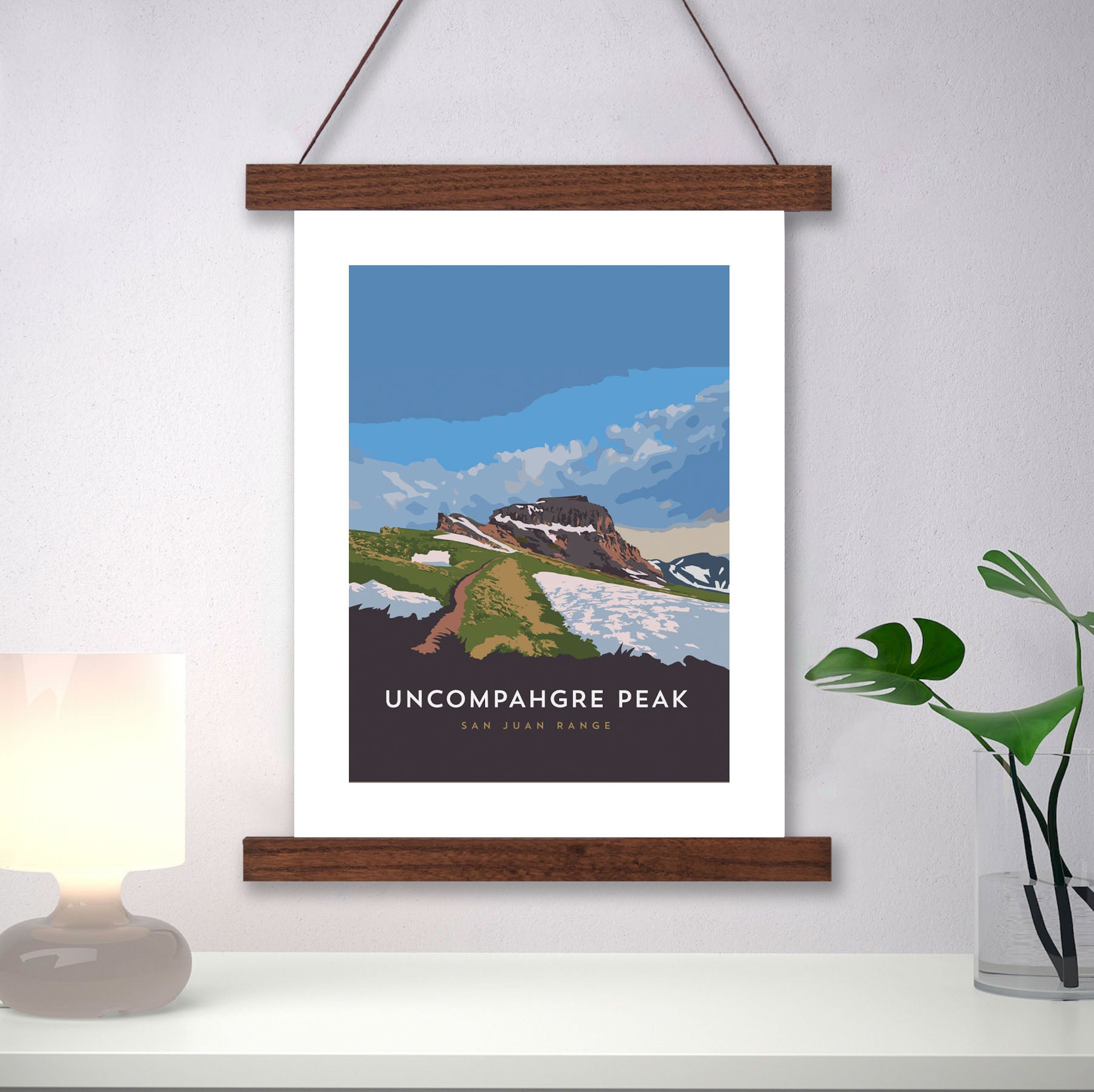 Uncompahgre Peak Colorado 14er Hanger Frame Poster