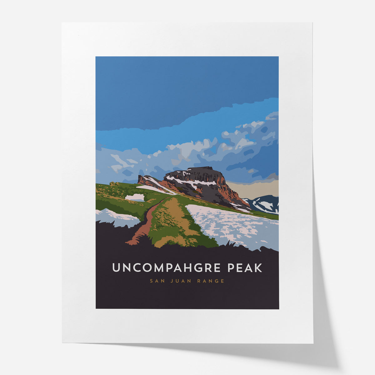 Uncompahgre Peak Colorado 14er Poster