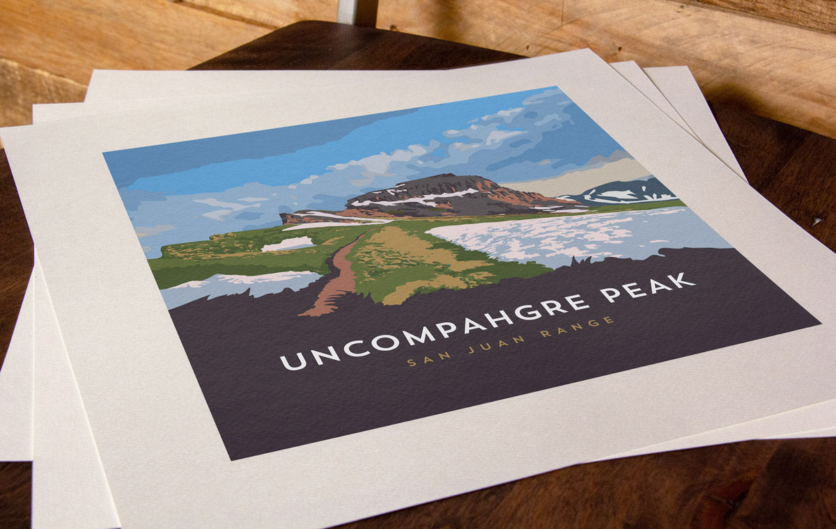 Uncompahgre Peak Colorado 14er Art Print