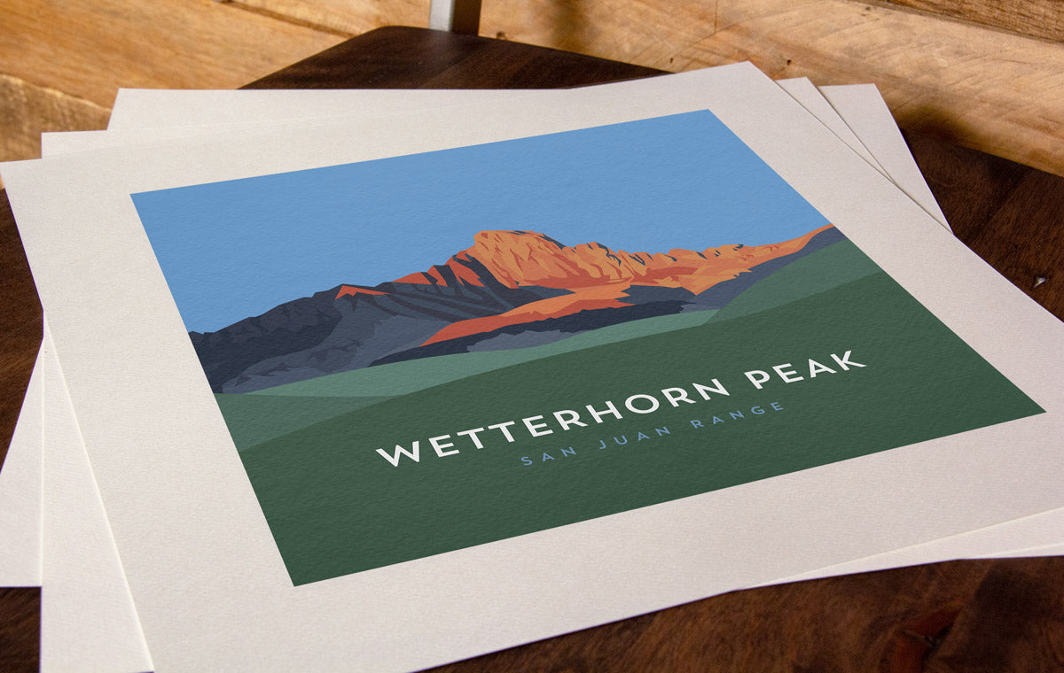 Wetterhorn Peak Colorado 14er Art Print