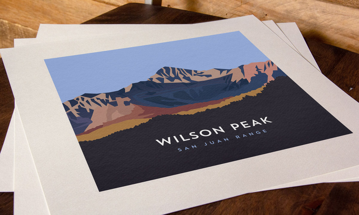 Wilson Peak Colorado 14er Art Print