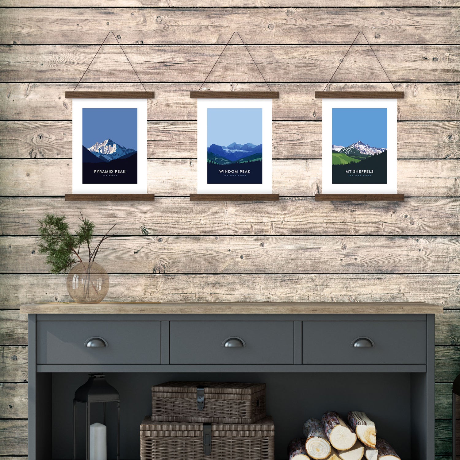 Windom Peak Colorado 14er Hanger Frame Poster