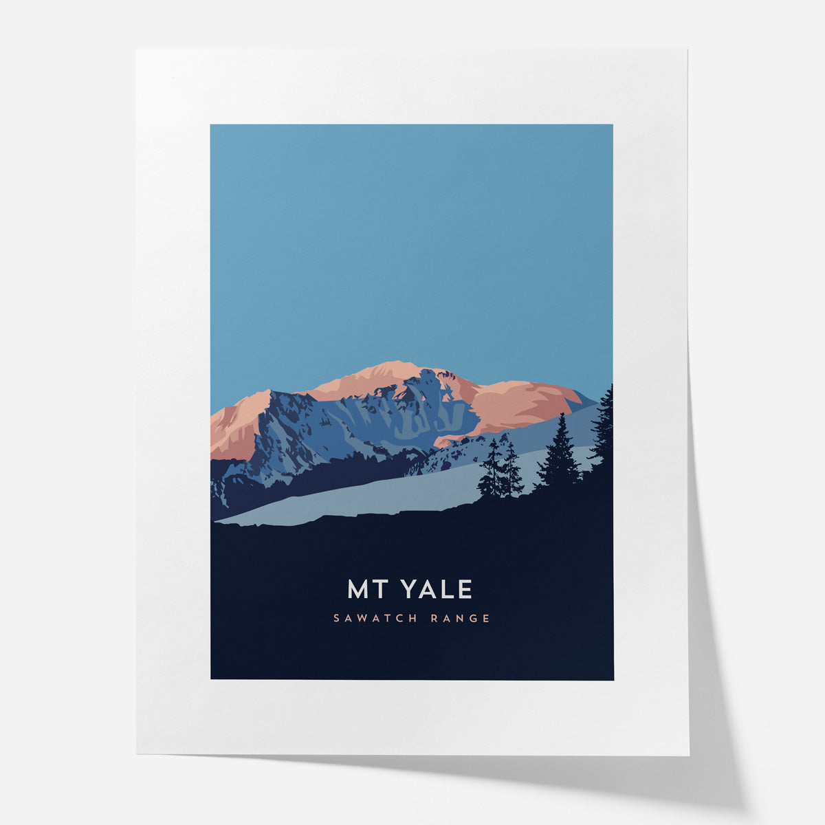Mount Yale Colorado 14er Poster