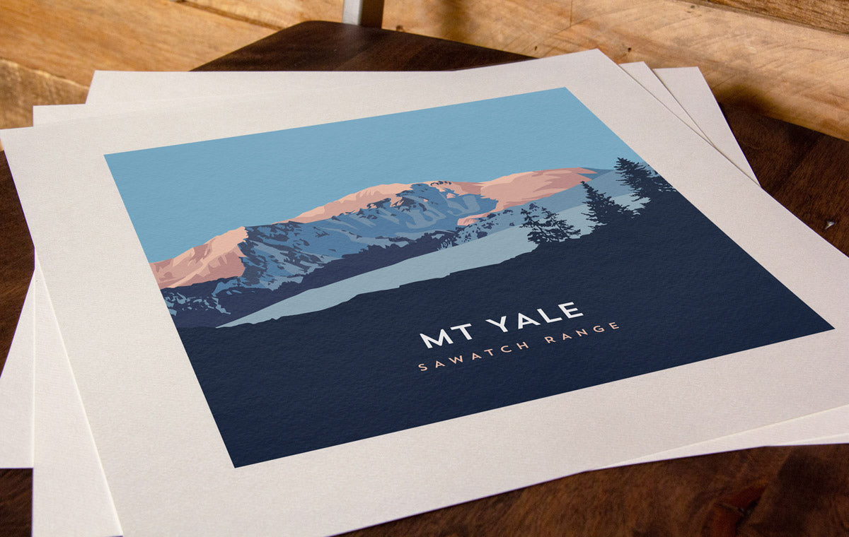 Mount Yale Colorado 14er Art Print