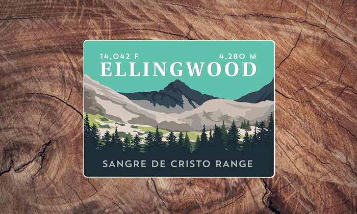 Sangre De Cristo Range Colorado 14er Sticker Pack