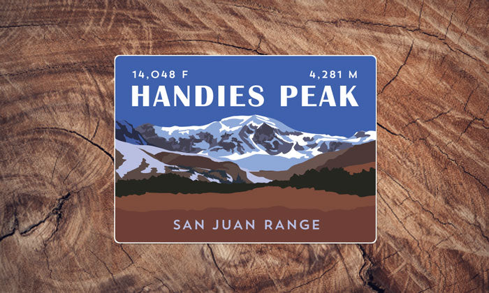 San Juan Range Colorado 14er Sticker Pack