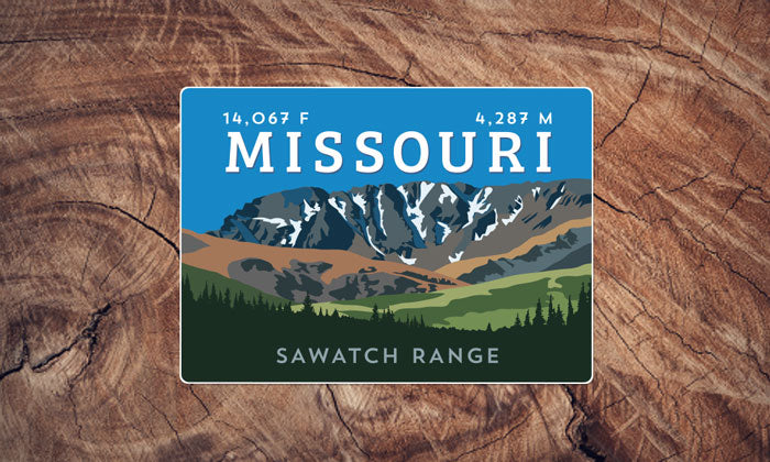 Sawatch Range Colorado 14er Sticker Pack