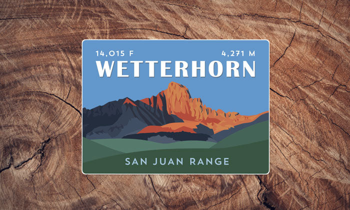 San Juan Range Colorado 14er Sticker Pack