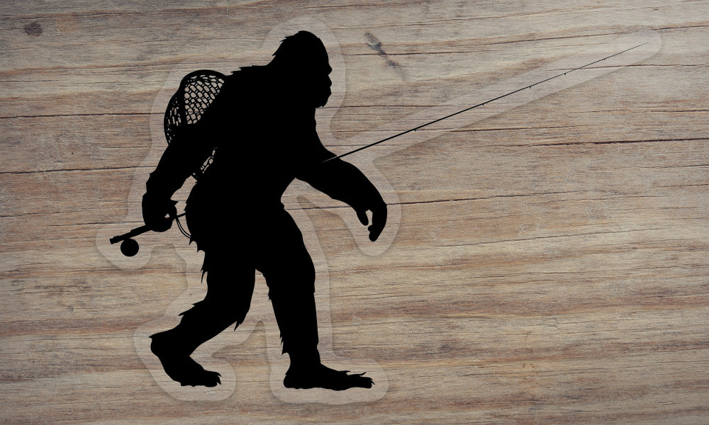 Sasquatch Fly Fishing Sticker decal