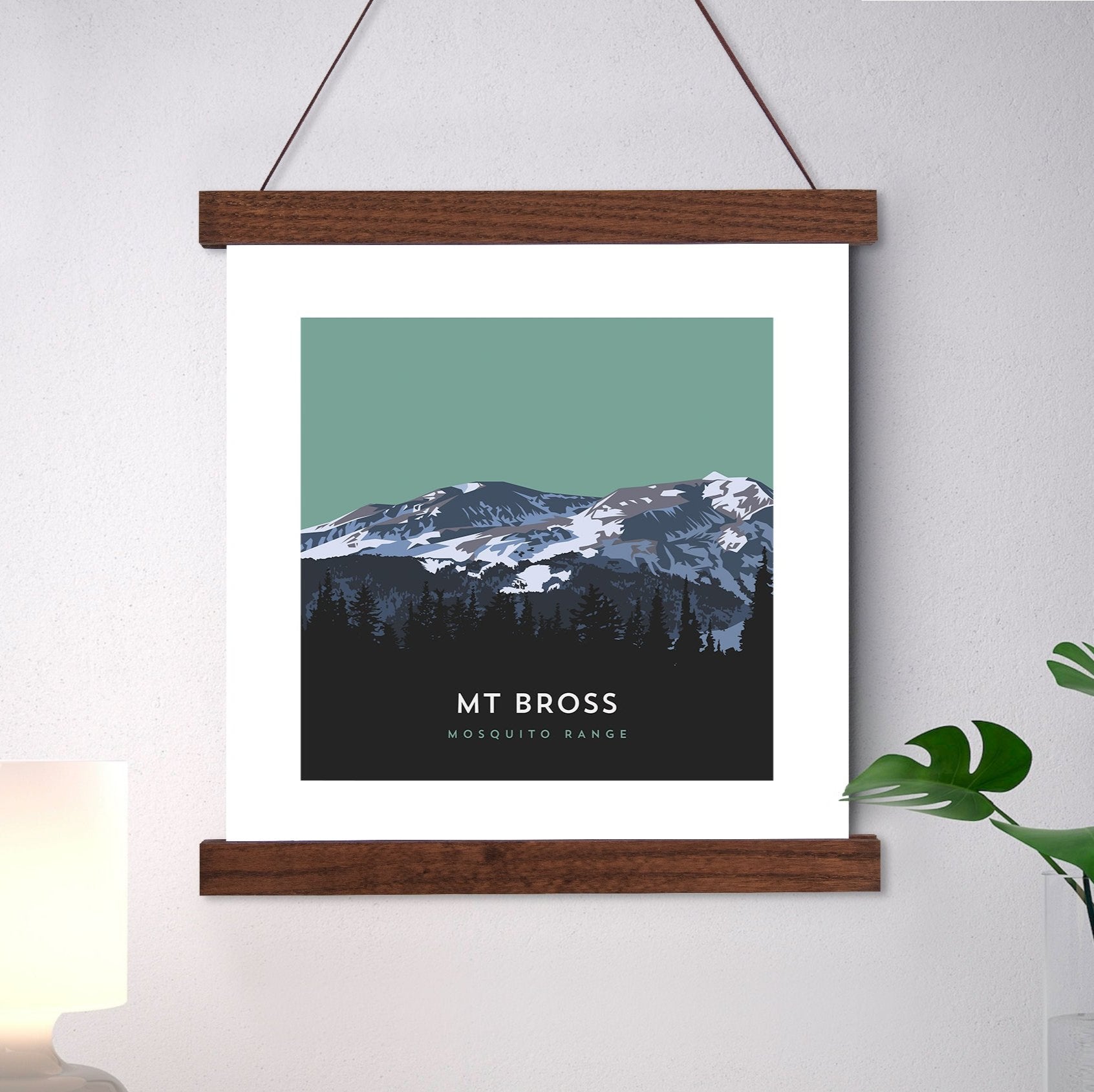 Mount Bross Colorado 14er Hanger Frame Art Print