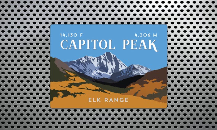 Capitol Peak Colorado 14er Magnet