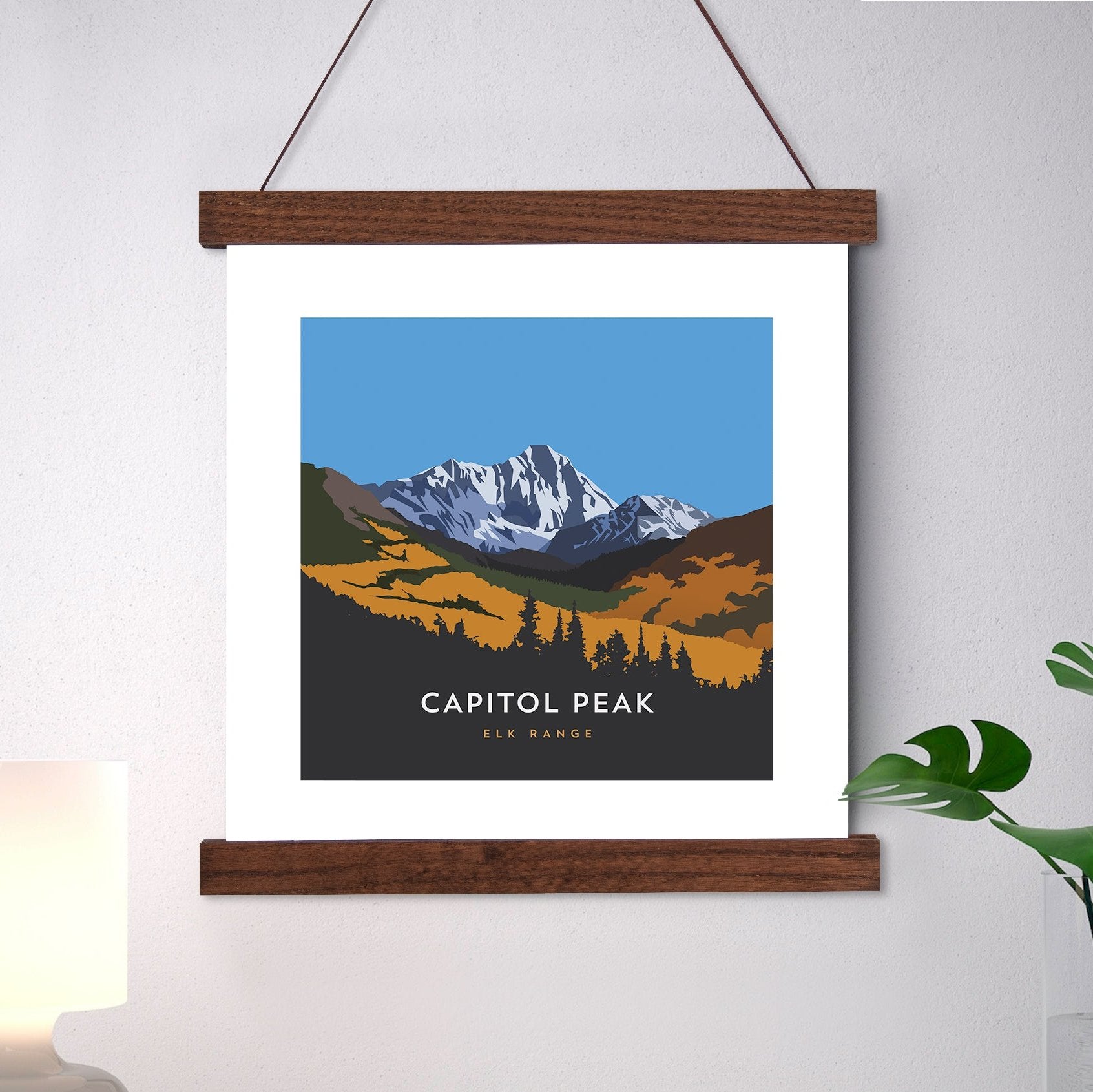 Capitol Peak Colorado 14er Hanger Frame Art Print