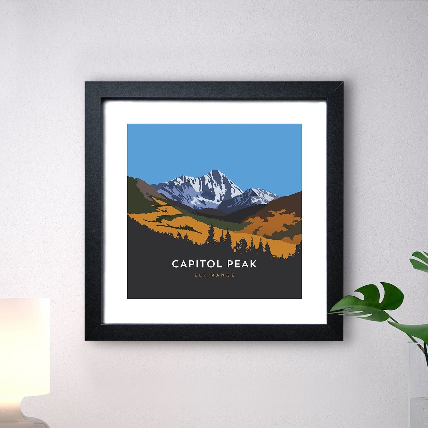Capitol Peak Colorado 14er Framed Art Print
