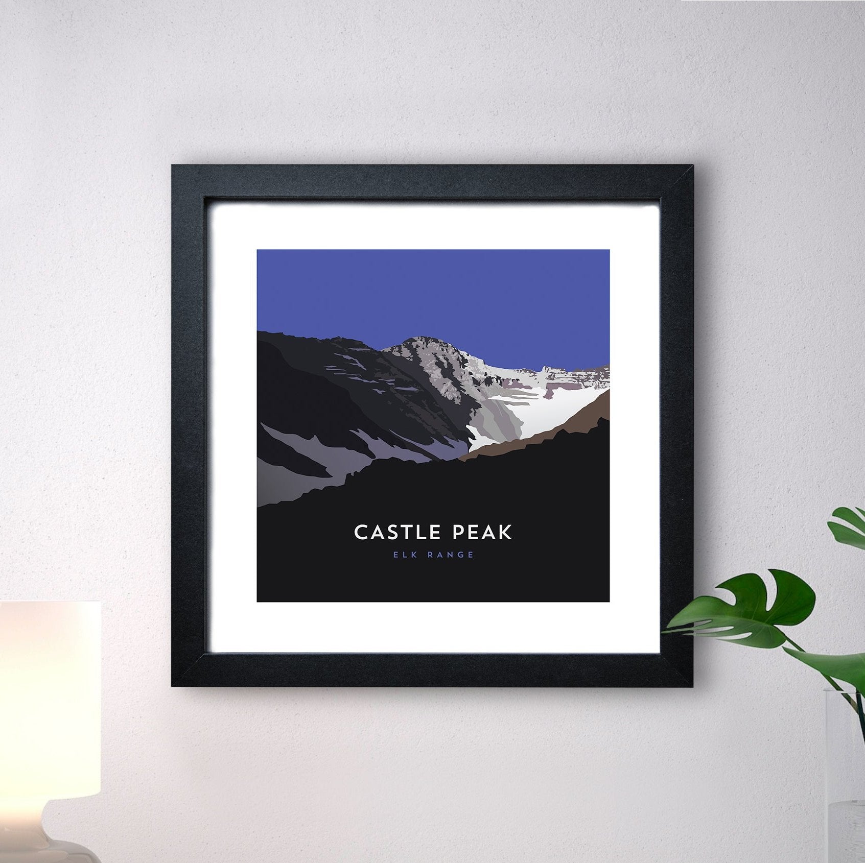 Castle Peak Colorado 14er Framed Art Print