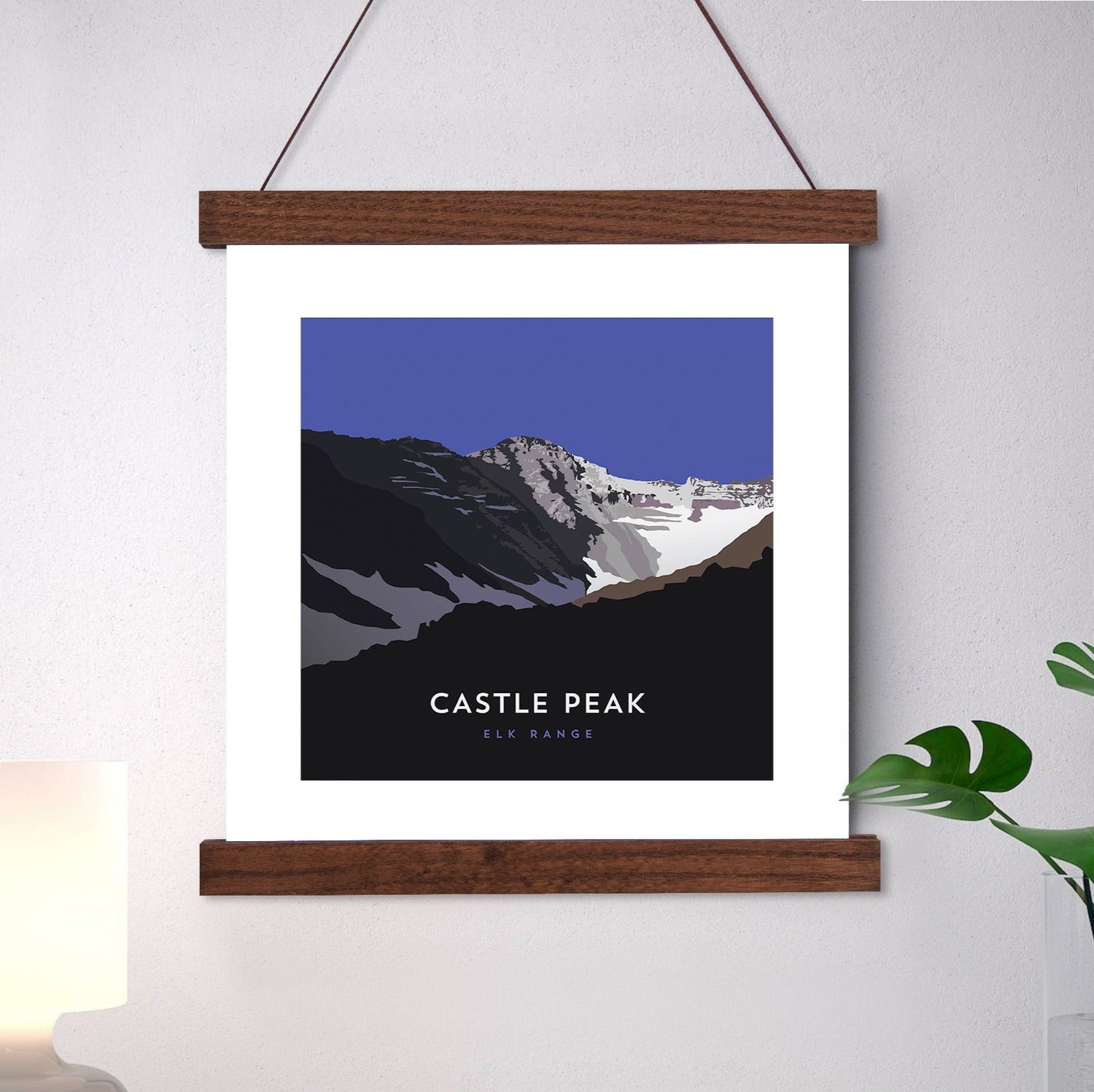 Castle Peak Colorado 14er Hanger Frame Art Print