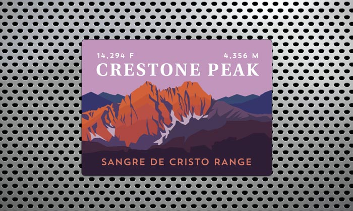 Crestone Peak Colorado 14er Magnet