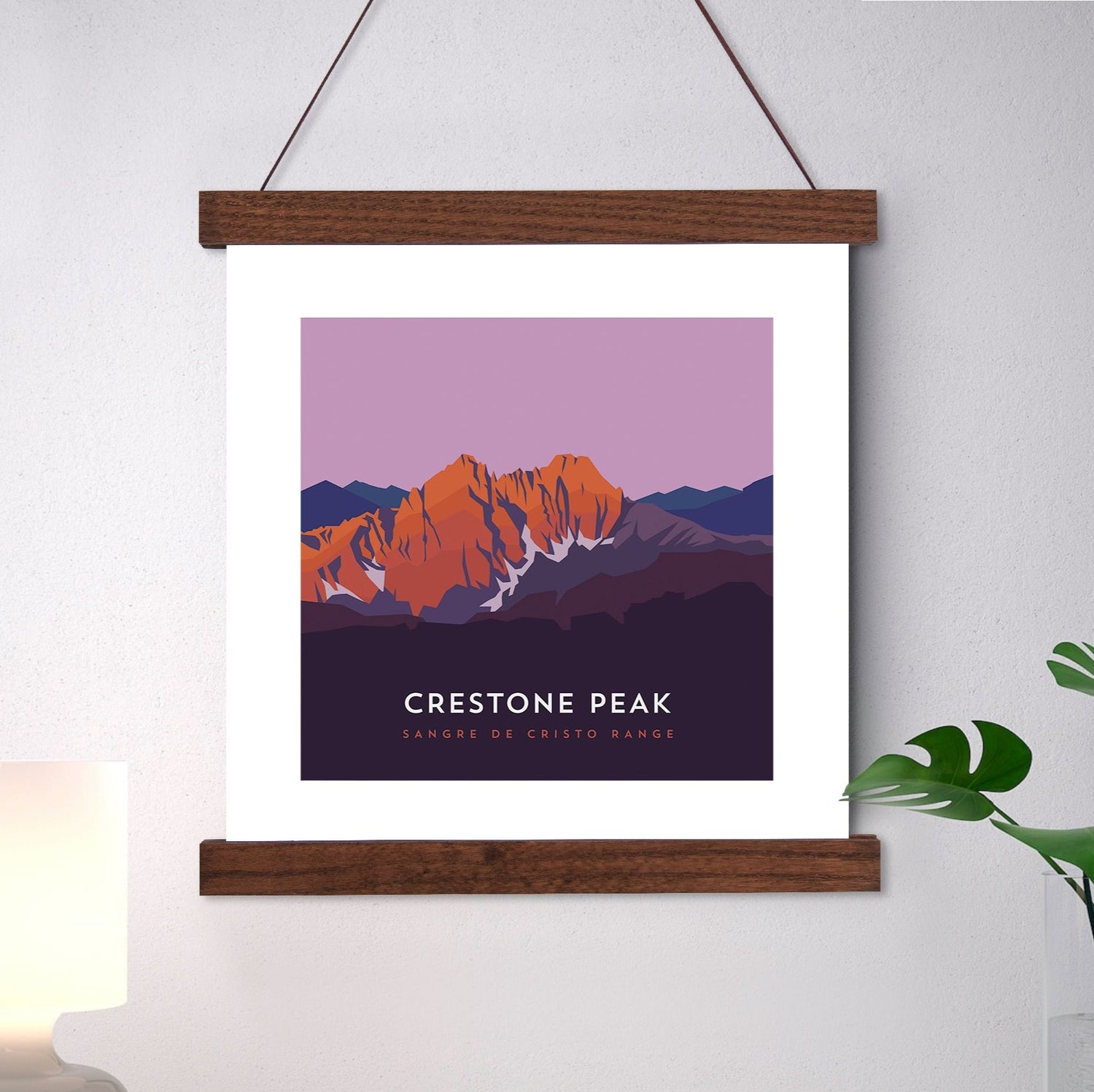 Crestone Peak Colorado 14er Hanger Frame Art Print