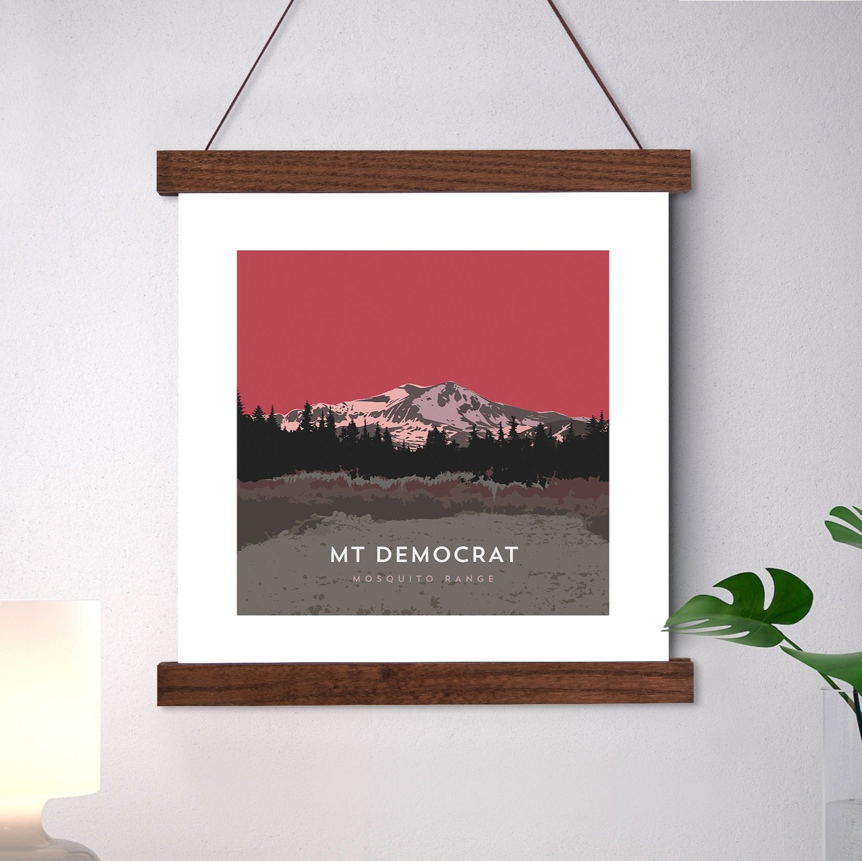 Mount Democrat Colorado 14er Hanger Frame Art Print