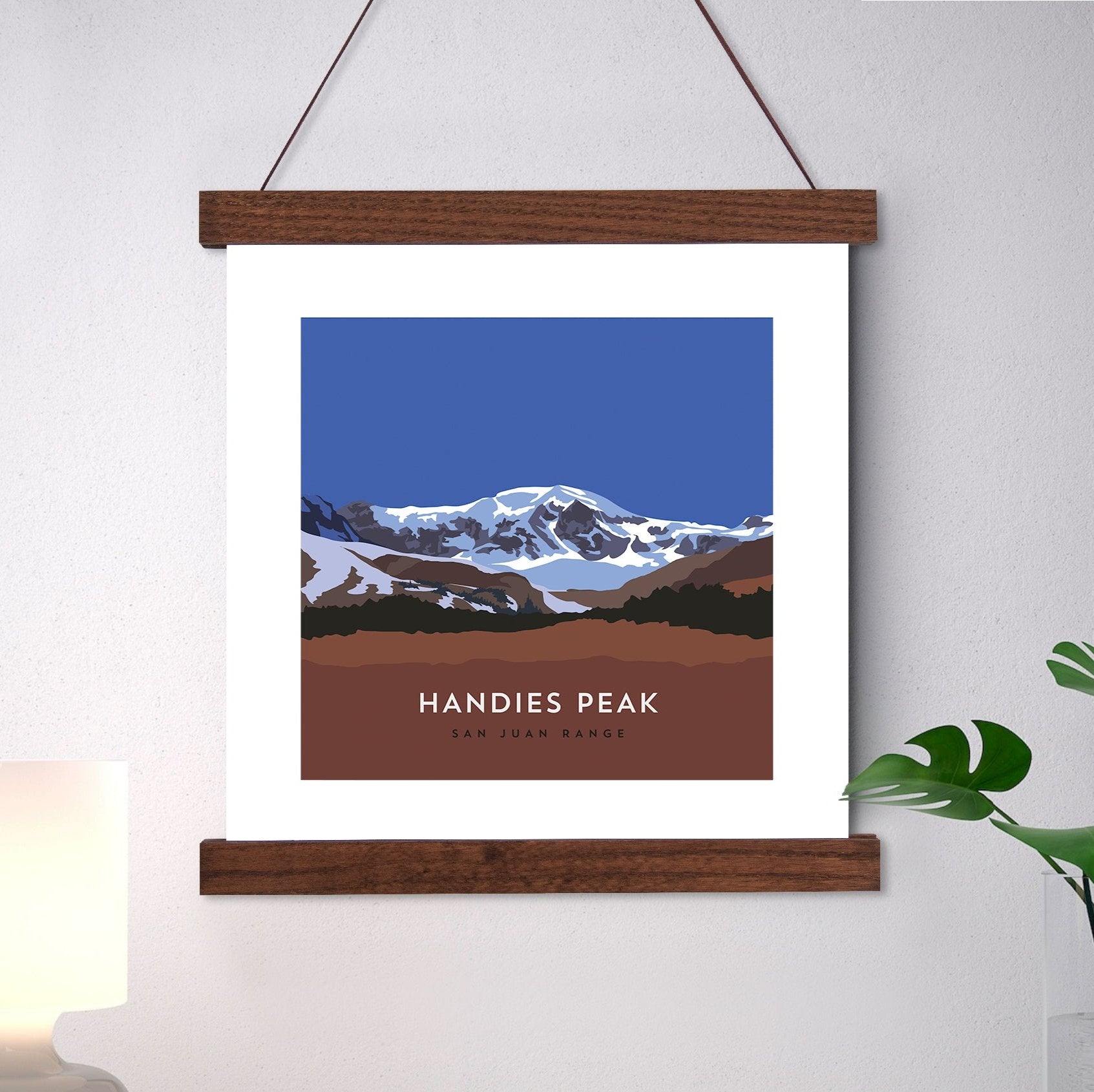 Handies Peak Colorado 14er Hanger Frame Art Print