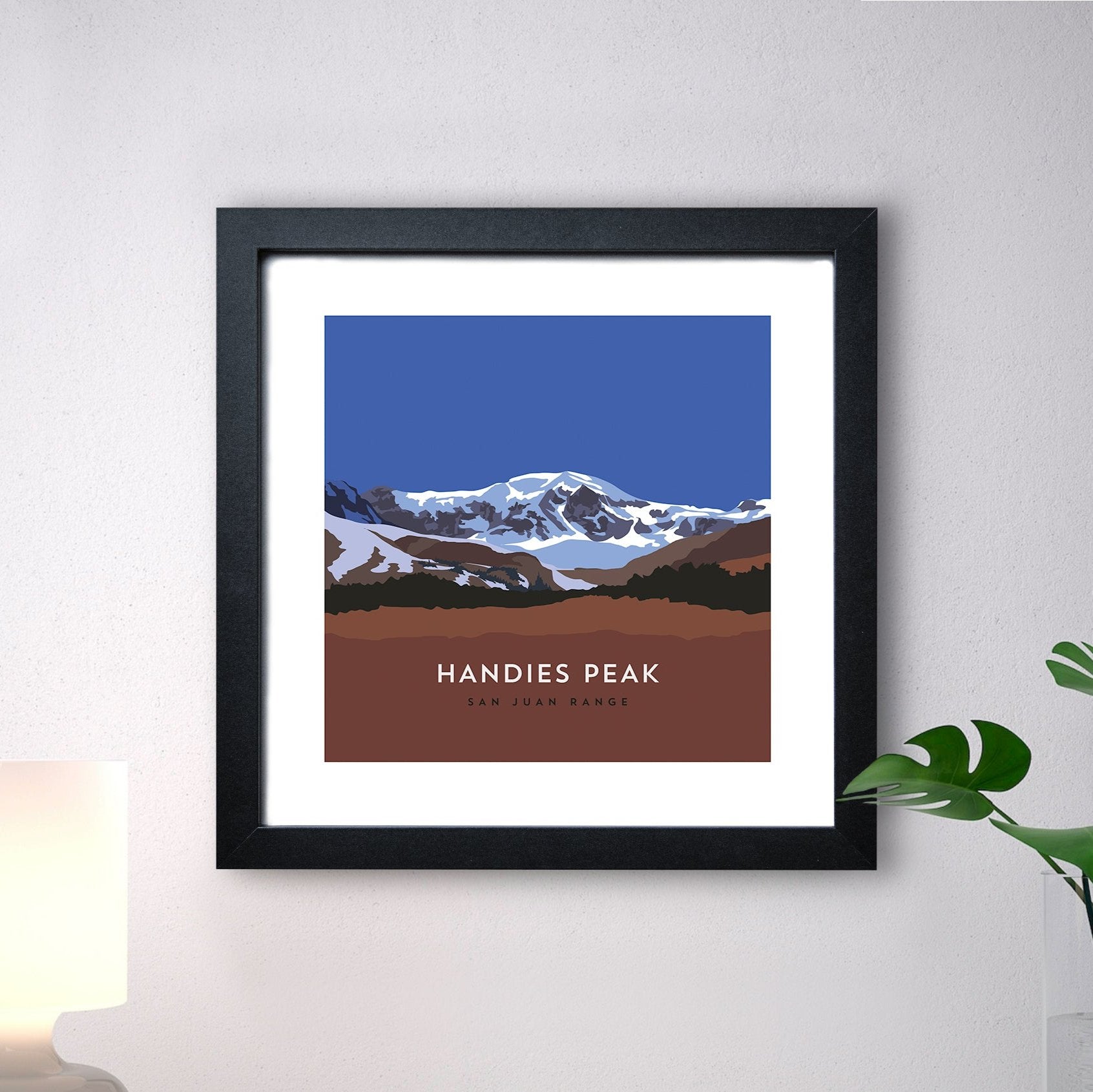 Handies Peak Colorado 14er Framed Art Print