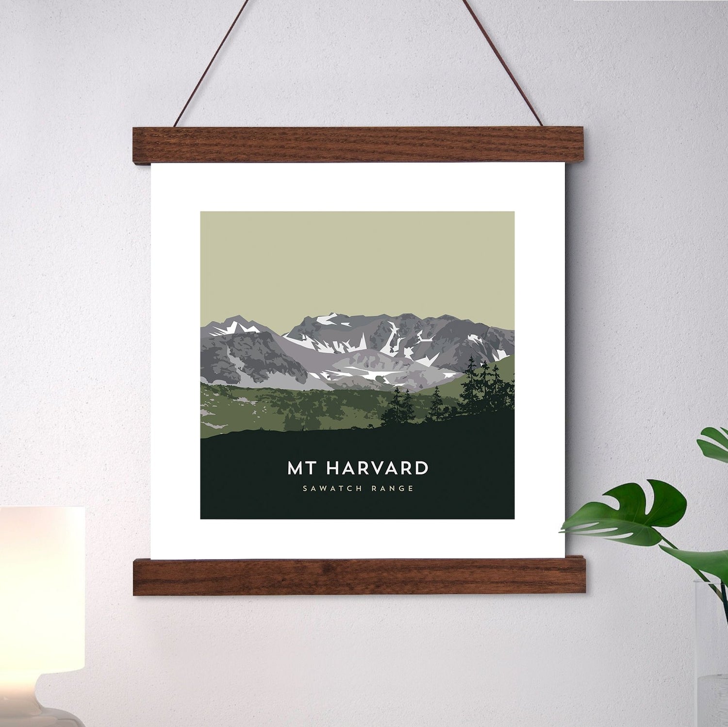 Mount Harvard Colorado 14er Hanger Frame Art Print