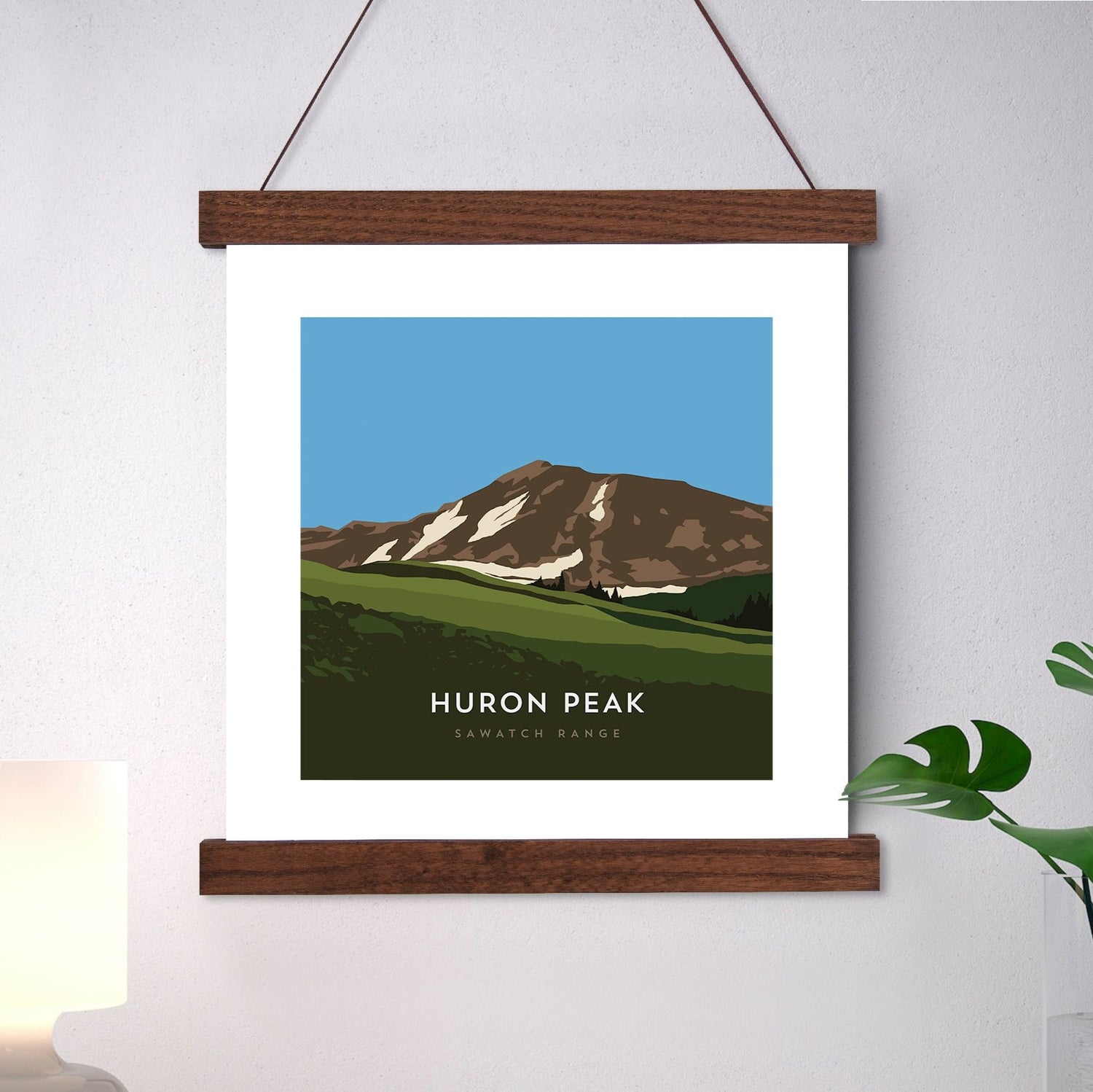 Huron Peak Colorado 14er Hanger Frame Art Print