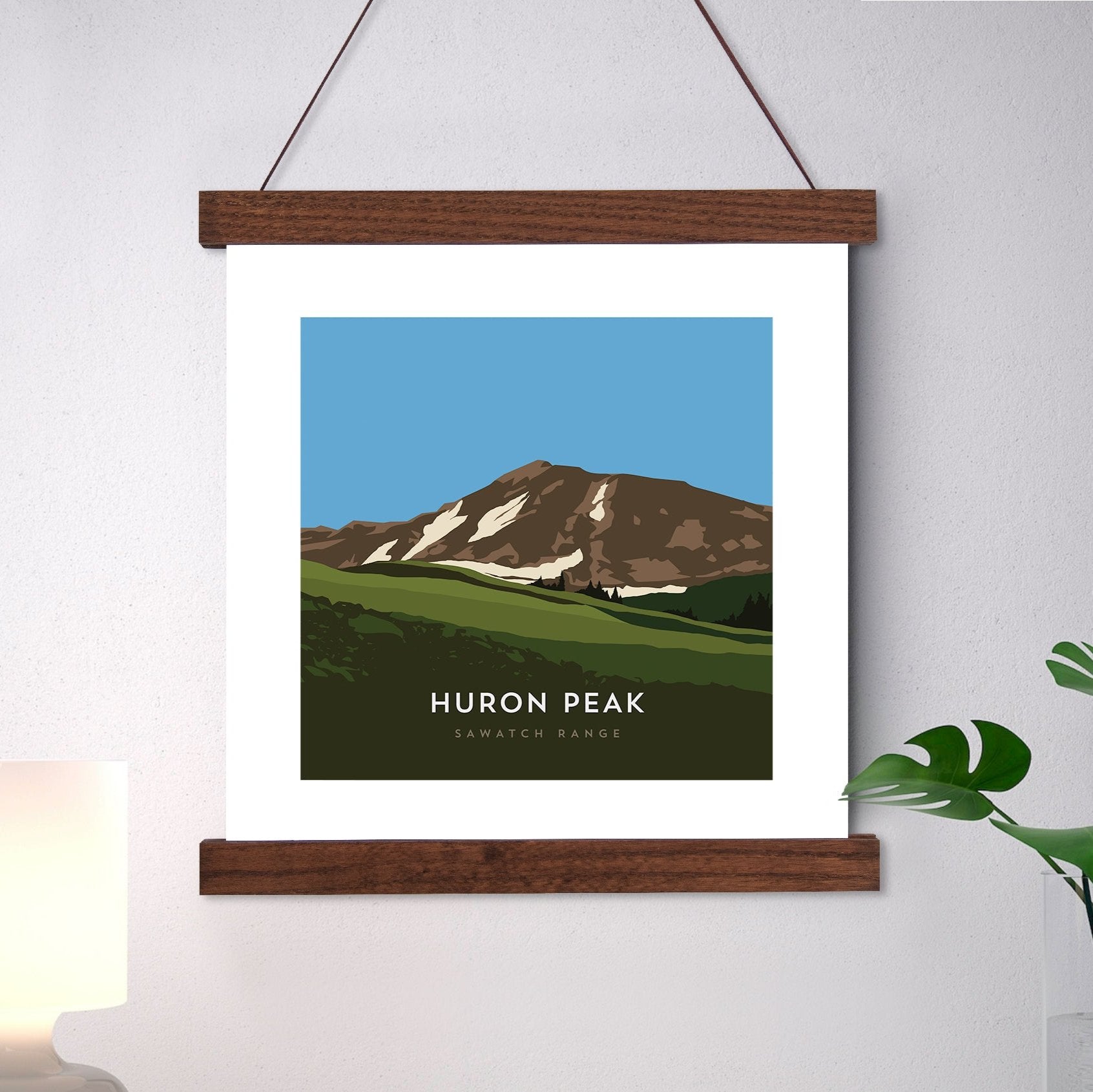 Huron Peak Colorado 14er Hanger Frame Art Print