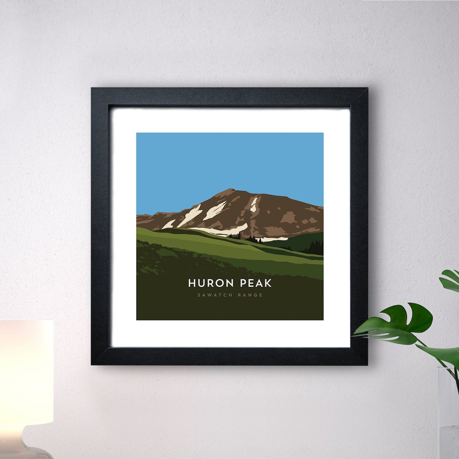 Huron Peak Colorado 14er Framed Art Print