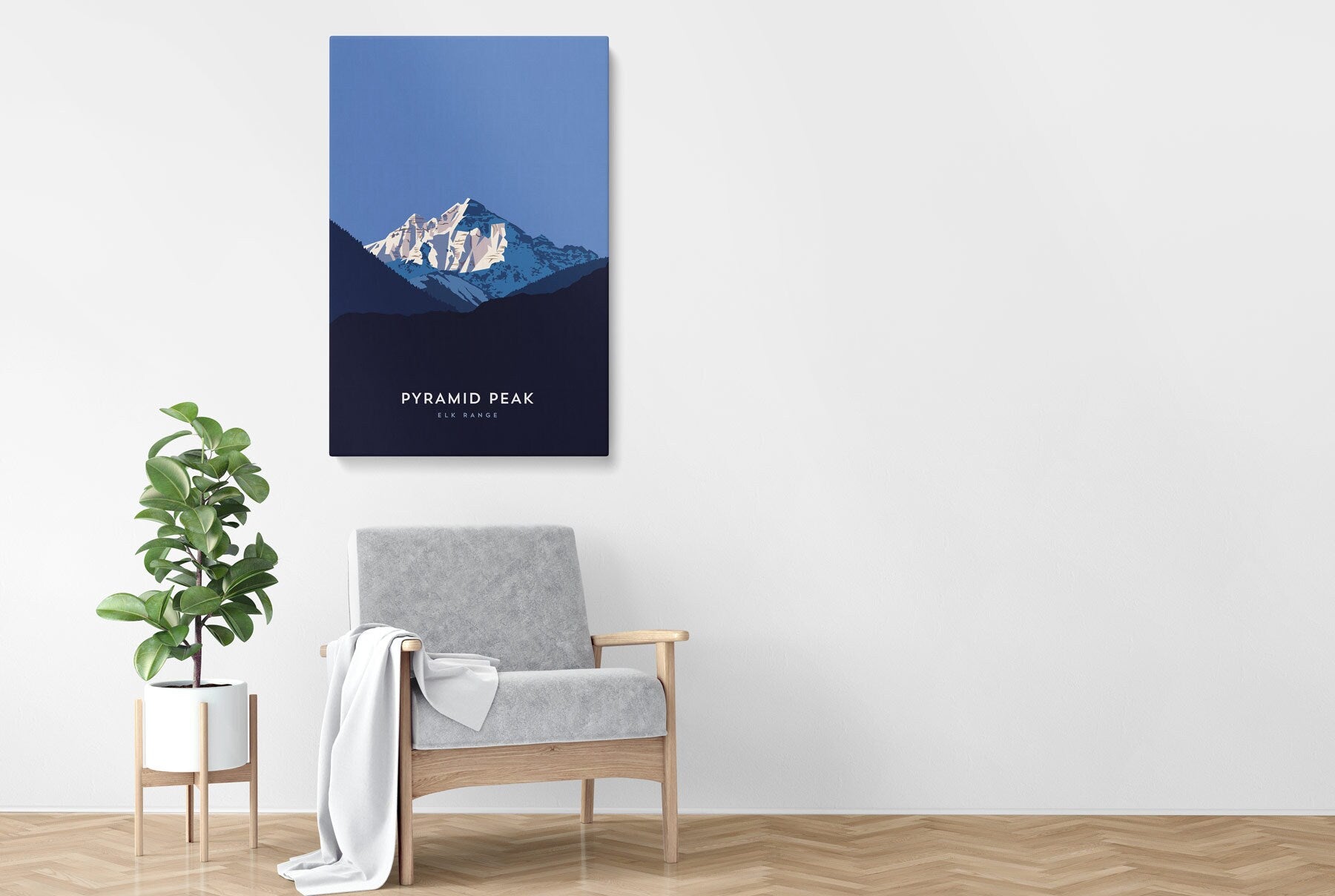 Pyramid Peak Colorado 14er Canvas Print