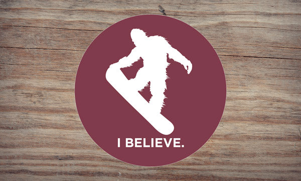 Sasquatch Snowboarding Sticker