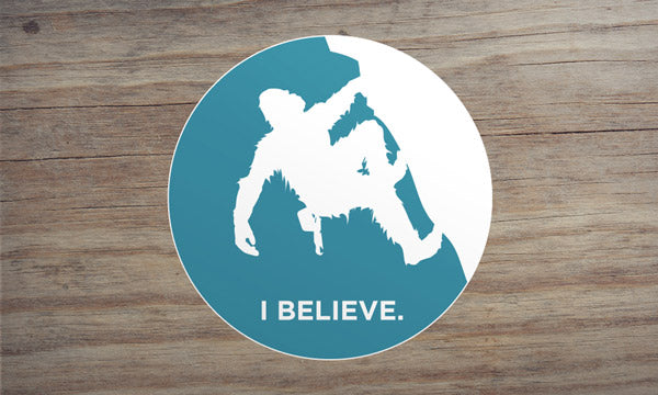 Sasquatch Rock Climbing Sticker