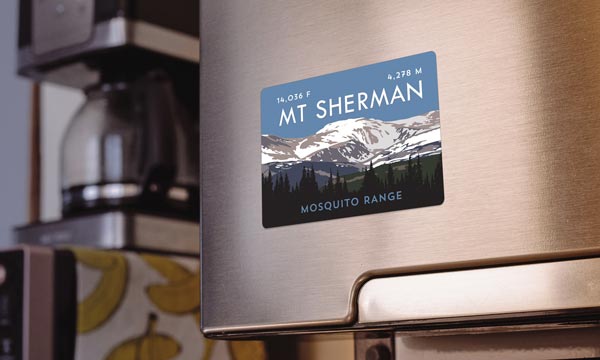 Mount Sherman Colorado 14er Magnet