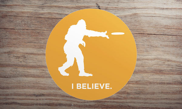 Sasquatch Frisbee Sticker