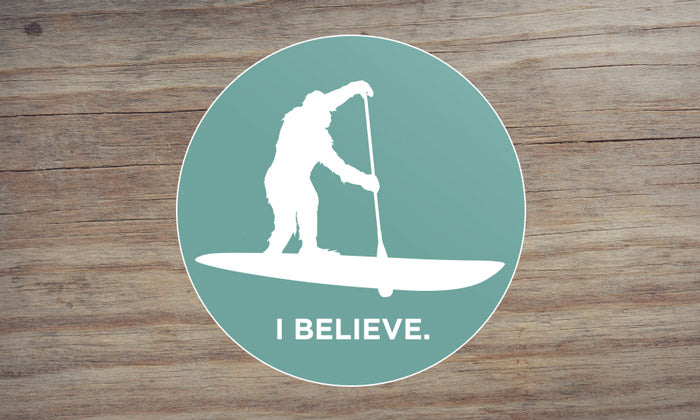 Bigfoot I Believe SUP Sticker Decal