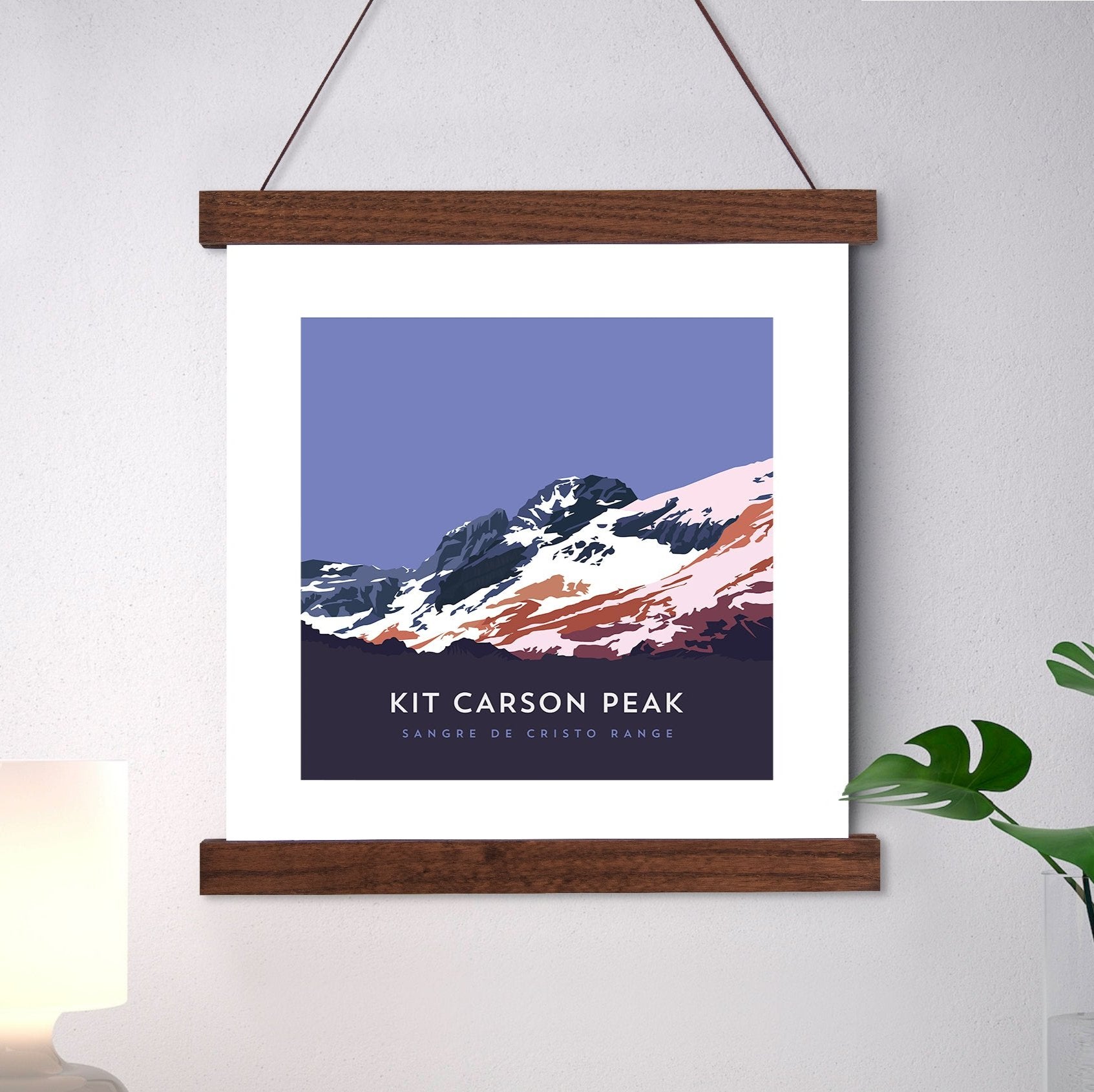 Kit Carson Peak 14er Art Print with Hanger Frame